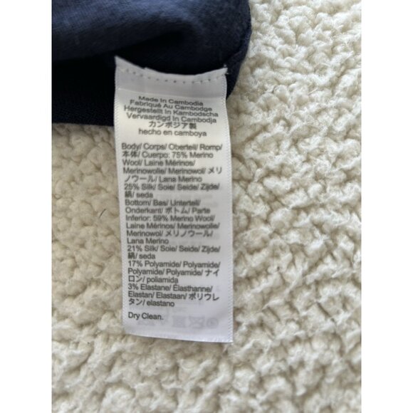 Madewell Merino Wool-Silk Blend Boat-Neck Sleeveless Knit Sweater Top Black Sz M - Picture 14 of 16